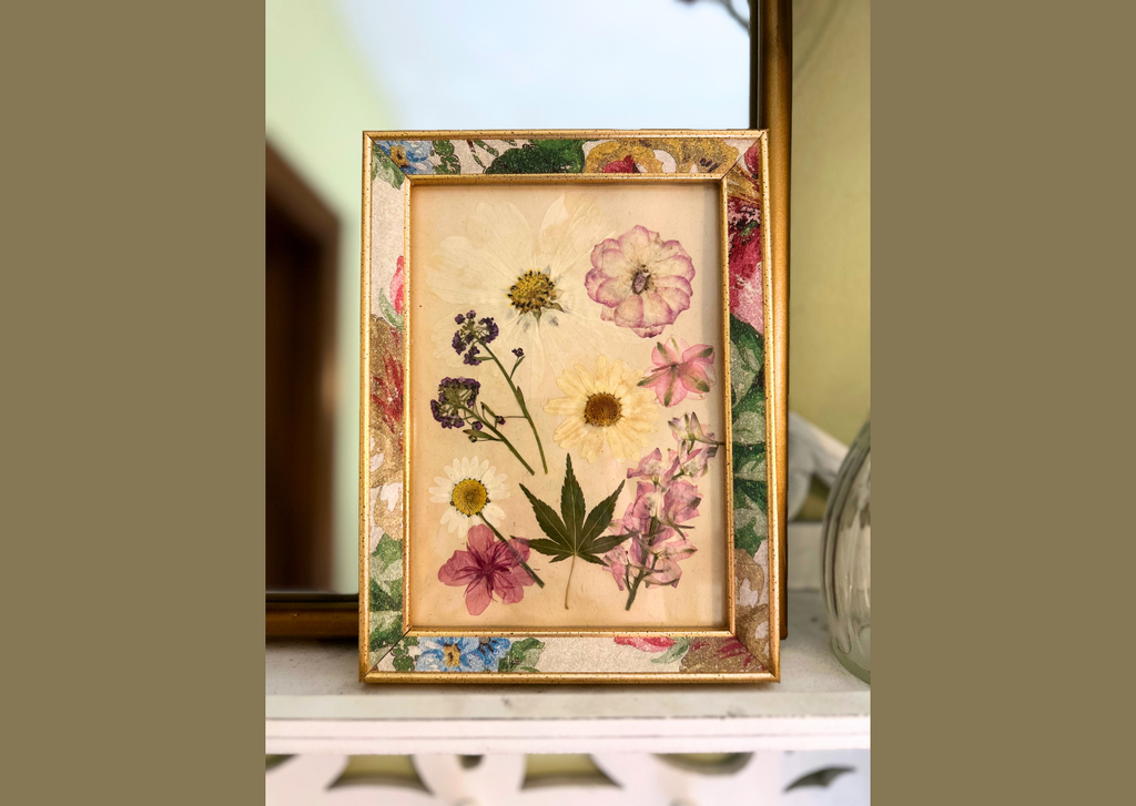 Pressed Florals in Vintage Frame