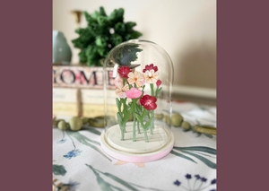 Hand Painted Floral Cloche